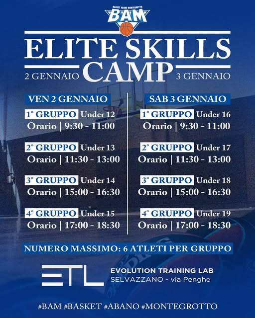 Elite Skills Camp | 2-3 Gennaio 2026